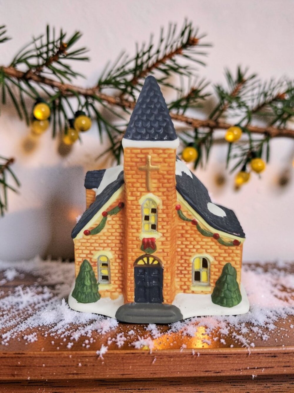 vintage 1996 trim a home christmas bisque church
